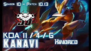 JDG Kanavi KINDRED vs EKKO Jungle - Patch 10.13 KR Ranked