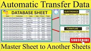 Excel VBA Magic! Auto Data Transfer from Main Sheet to Multiple Sheets 🔥 | Hindi Tutorial