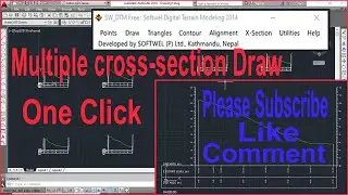How to draw multiple Cross-section in One click in auto cad by SW_DTM cross-section drawing easily.