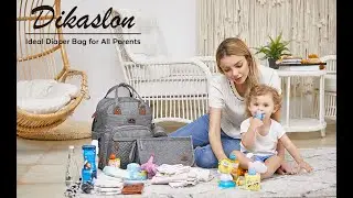 New deginger Diaper Bag, Dikaslon Unisex Backpack, Gray