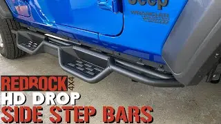 RedRock 4x4 HD Drop Side Step Bars Install | Jeep Wrangler