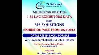 Get the list of 1.58 Lac Exhibitors From 756 Exhibitions (Exhibition Wise) From 2012-2023