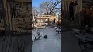 Installing LVL and rough in framing for new 2 car garage in west park neighborhood of cleveland