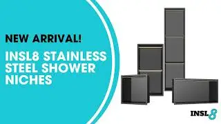 INSL8 Gunmetal Black Shower Niches: Sleek Storage, Premium Finish, LED Options
