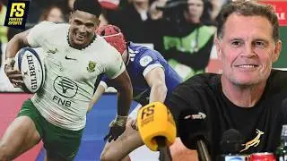 RASSIE ERASMUS REACTS to INCREDIBLE Springboks 32-17 win over France | Springboks Press Conference