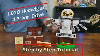 LEGO Hedwig at 4 Privet Drive Step by Step Build! #lego #legobuild #afol #legoharrypotter  #legosets
