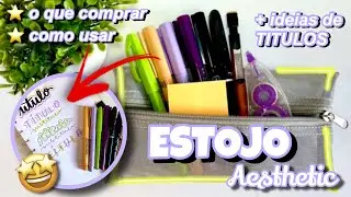 ⭐️ ORGANIZANDO ESTOJO 2022 | Como ter um estojo AESTHETIC com poucos materiais + IDEIAS DE TITULOS
