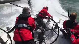 Ker40 Keronimo in the Commodores&rsquo; Cup 2018 RTIR 30 knot beat and foam up round the back