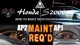 s2000 HOW TO RESET MAINTENANCE LIGHT S2K AP1-AP2 (1080p hd)