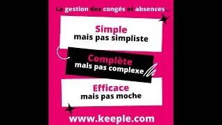 Keeple, le SIRH &agrave; la carte pour les PME