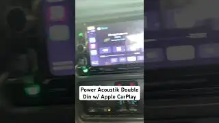 Power Acoustik Double Din Radio  w/ Apple Carplay and Built in Amp #shorts #reels