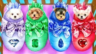 Emerald, Ruby, Diamond and Sapphire Dog! We Turned Into Jewellery Pets
