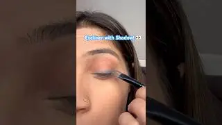 Blue eye shadow liner!🤩 #makeup #makeuptutorial
