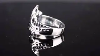 Inox Jewelry Men's Stainless Steel Flame Crown Design Ring -FR1260