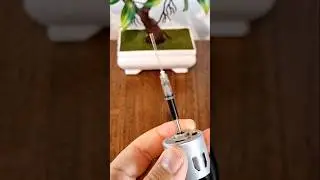 Make a drill with a syringe needle! #dcmotor #tech #diy #youtubeshorts #motor