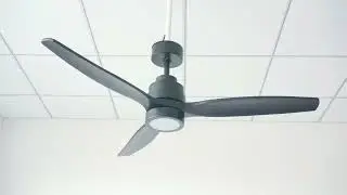 Remote Control 220V 50HZ 5 Speed LED Ceiling Fan With 3 Wood Blades