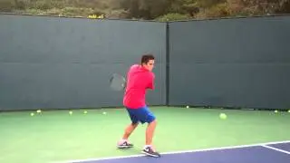 TeamG Keanu working on Proper backhand followthrough front left angle