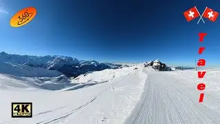 Swiss Mountain - virtual 360&deg; free view Ski Run Gloggh&uuml;s / K&auml;serstatt / Bidmi in Meiringen Hasliberg