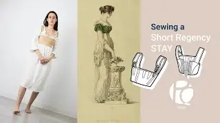 Sewing a 1810 short Regency Stay 🌸 ENGLISH 🌸 With sewing pattern