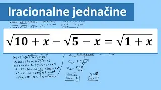 Iracionalne jednačine zadatak - Pripremna nastava za upis na fakultet