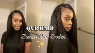 Straight Human Hair Crochet by QVR Hair.