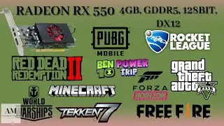 RADEON RX 550 [4GB, GDDR5, 128BIT, DX12 ] GAMEPLAY2023, GTA5, PUBG, RDR2, FREEFIRE, ROCKET LEAGUE, .