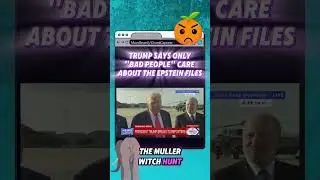 Trump says only bad people care about the Epstein files