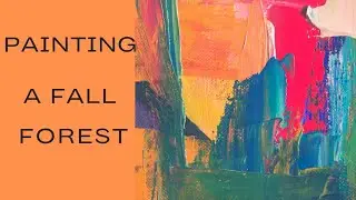 Painting a Fall 🍂🍁 forest 🎨🖌️