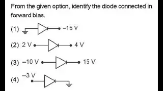 From the given option, identify the diode connected in forward bias.
