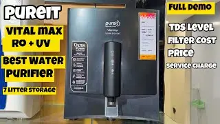 HUL Pureit Vital Max RO+UV+MP 7 Liters Storage Water Purifier with Filtra Power Technology ⚡️⚡️