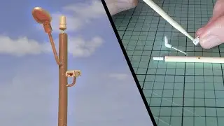 HO Scale Light Pole - Model Railroad Scenery