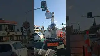 Max tarr fixing faults in the traffic lights on the intersection of Fitzherbet and ferguson st