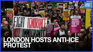 Anti-ICE Protesters Gather in London&rsquo;s Trafalgar Square | Dawn News English