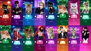 ALL CUTE CATS LADY GAGA BLOODY MARY BTS DYNAMITE BLACKPINK LISA MONEY BTS BUTTER Tiles Hop EDM Rush!