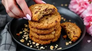 Kein Zucker! Gesunde Kekse ohne Mehl, Zucker und Gluten! Nur Haferflocken, Nüsse und Banane