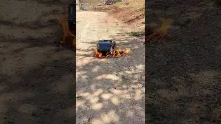 RC Truck Fire #rctruck #wars #experiment #firetrick