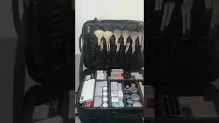 Professional Makeup Artist Travel Train Case, with Adjustable Dividers and Lipstick Refrigerated Bag