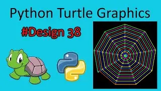 python turtle graphics tutorial || #design38  || Python graphics