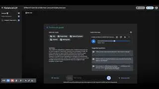 Demo of Audio Overview feature from Notebook LM