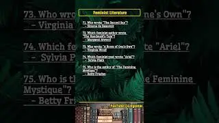 Feminist Literature - Must Know Questions about Feminism #shorts #feminism #feministliterature #quiz