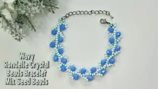 DIY falista bransoletka z kryształowych koralik&oacute;w Rondelle Mix koralik&oacute;w