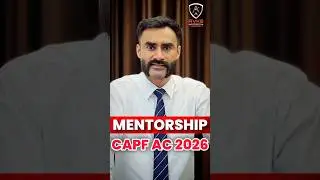 CAPF AC MENTORSHIP | CAPF AC PREPARATION 2026 | UPSC CAPF ASSISTANT COMMANDANT #capf #upsc #capfac