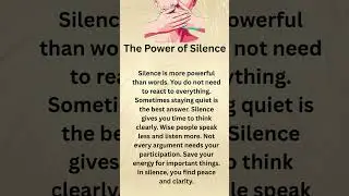 The Power of Silence || Daily English Practice | English Podcast #english #englishlanguage