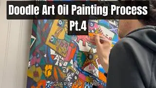 Part 4: Abstract Oil Painting | How I Fill Open Spaces with Color & Detail