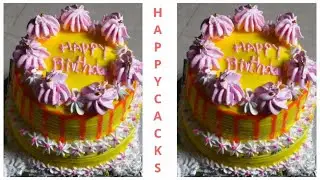 Pineapple Cake | Wedding Cake | Two Tier Cake | 2 kg Cake | Cake Design | Decoration | Happy Cakes |