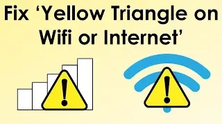 How to fix yellow triangle on Internet Connection in window 7,810 // Technical Mannan