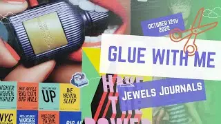 Glue with me!  Working in my Crunchy 2 book~ Serendipity!  Gluebook Session 132 Magazine Collage Art