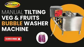 Brinjal and Vegetable Washing machine | Manual Tilting Veg & Fruits Bubble Washer Machine