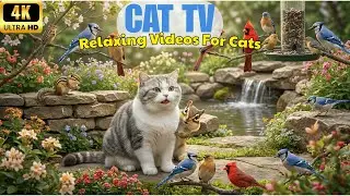 Bird Cat Garden 🌿 A Calm Nature Space Where Cats Gently Stay Focused | 4K HDR