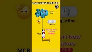 Single Phase Water Motor Connection Explained | Capacitor Wiring | DIY Electrical #shorts